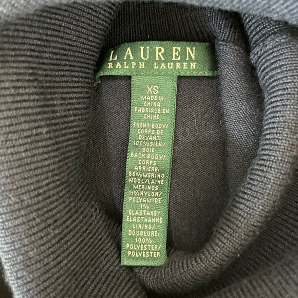 Lauren Ralph Lauren Silk and Wool Equestrian Print Sweater Dress size XS - Picture 6 of 8